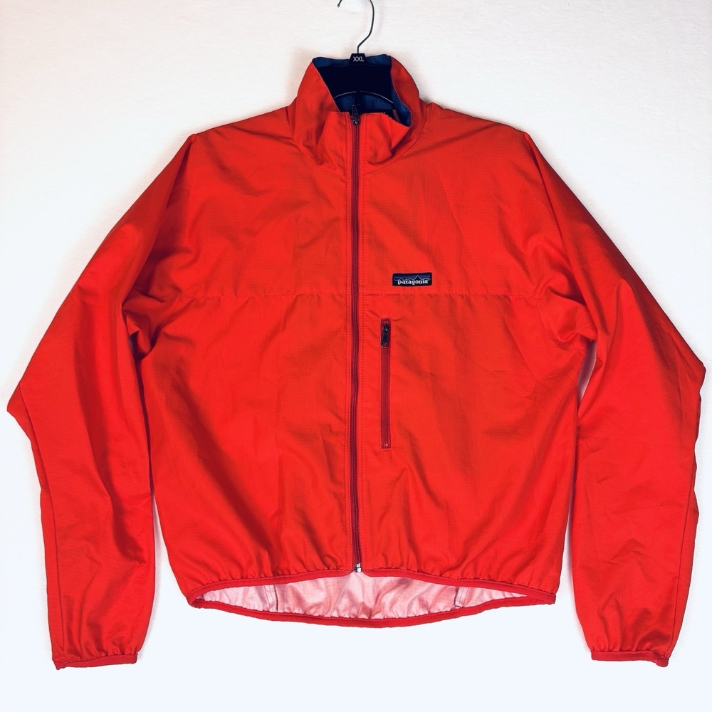 Patagonia Velocity Shell Windbreaker Jacket Womens Medium Red Blue Zip 24122
